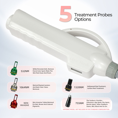 آلة إزالة الوشم بليزر بيكوسكوند Q-Switched Clinical Korea 1064nm آلة إزالة الوشم بليزر بيكو المحمولة