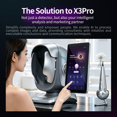 AI Magic 3D Mirror Facial Scanner Analyzer De Piel تحليل حب الشباب تحليل الجلد مسح الوجه الكامل اختبار آلة تحليل الجلد