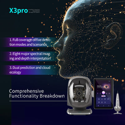 AI Magic 3D Mirror Facial Scanner Analyzer De Piel تحليل حب الشباب تحليل الجلد مسح الوجه الكامل اختبار آلة تحليل الجلد