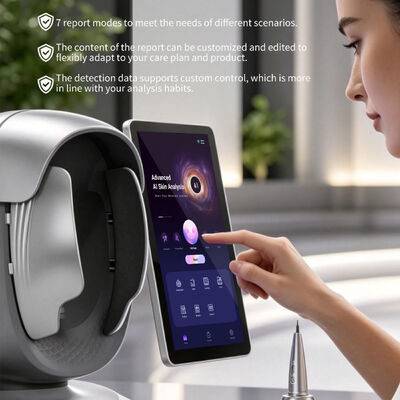 AI Magic 3D Mirror Facial Scanner Analyzer De Piel تحليل حب الشباب تحليل الجلد مسح الوجه الكامل اختبار آلة تحليل الجلد