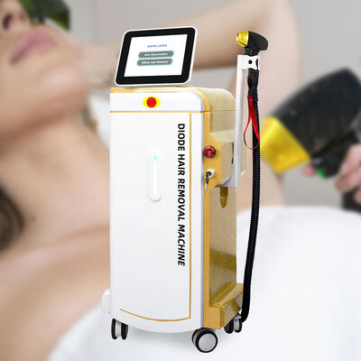آلة إزالة الشعر بالليزر ذات الديود 600W 808nm مع تبريد الثلج وشاشة لمس 8 بوصات