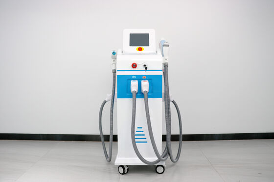 4 في 1 آلة ليزر متعددة الوظائف لتنظيف الجمال الضوء المغناطيسي البصري الرأسي أربع مقبضات إزالة الشعر ليزر غير مؤلم إزالة الشعر الآمن ليزر إزالة الوشم آلة RF