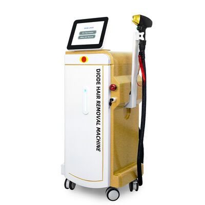 آلة إزالة الشعر بالليزر ذات الديود 600W 808nm مع تبريد الثلج وشاشة لمس 8 بوصات