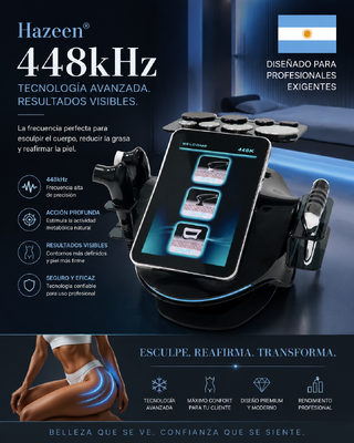Hazeen 448K Tensamax Radiofrequencia monopolar therapy y estetica en modo monopolar con RET/CET، للصالات والعيادات